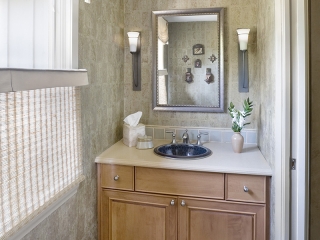 Bathroom utilizing Transitional Interior Design