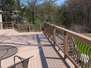 A custom designed deck from Boston Design and Interiors